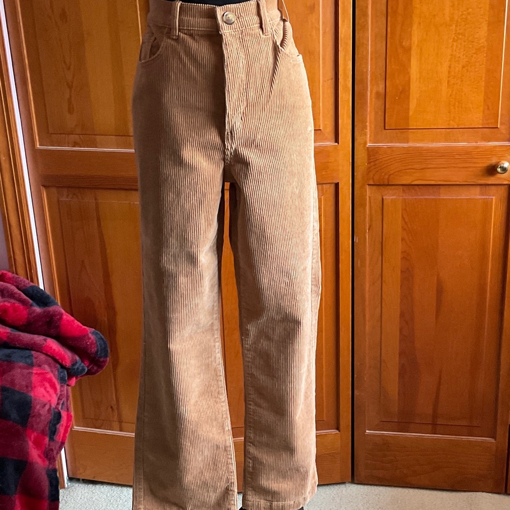LOFT Brown Corduroy Straight Leg Pants
